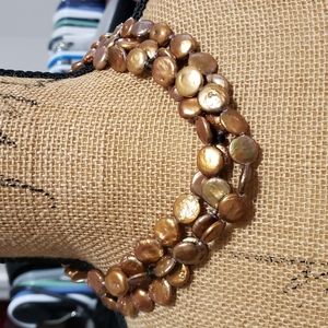 Silpada Bronze Pearl Coin Necklace